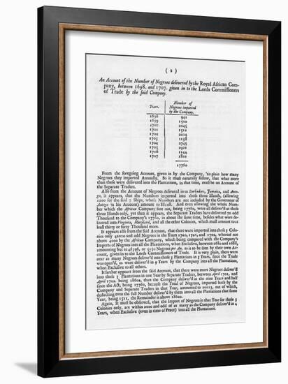 Slavery Accounts, 1698-1701-null-Framed Giclee Print