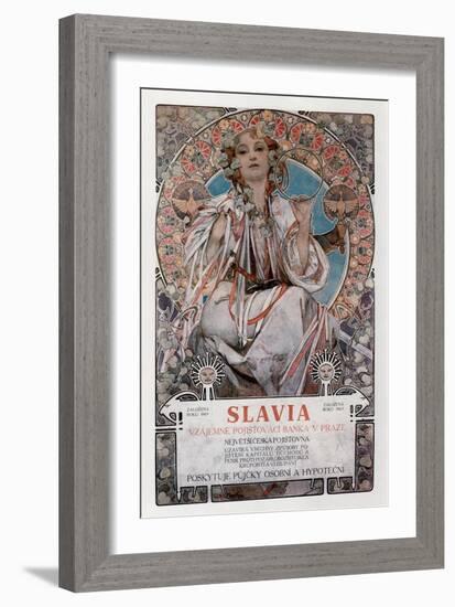 Slavia, 1907-Alphonse Mucha-Framed Giclee Print