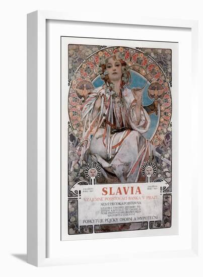 Slavia, 1907-Alphonse Mucha-Framed Giclee Print