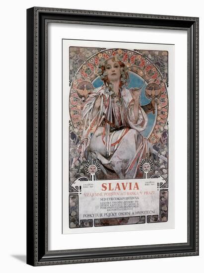 Slavia, 1907-Alphonse Mucha-Framed Giclee Print