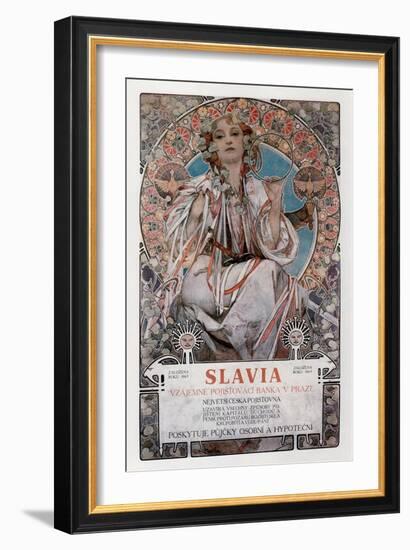 Slavia, 1907-Alphonse Mucha-Framed Giclee Print