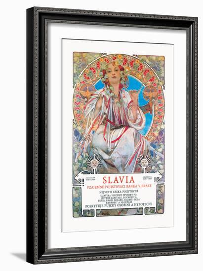 Slavia Insurance Company-Alphonse Mucha-Framed Art Print