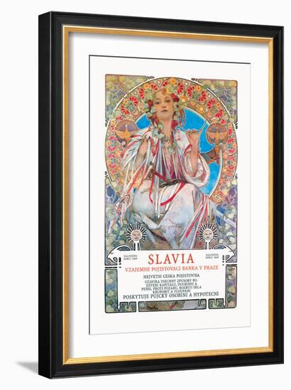 Slavia Insurance Company-Alphonse Mucha-Framed Art Print