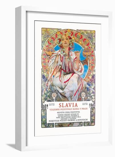 Slavia Insurance Company-Alphonse Mucha-Framed Art Print