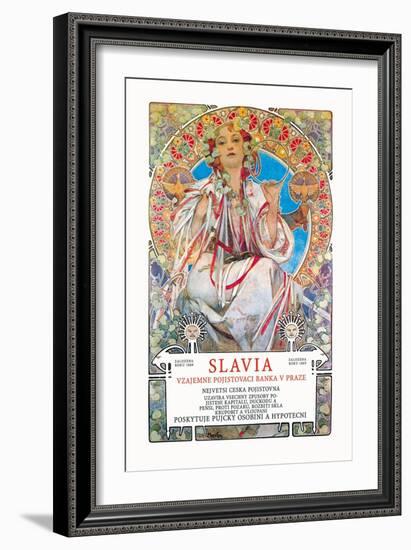 Slavia Insurance Company-Alphonse Mucha-Framed Art Print