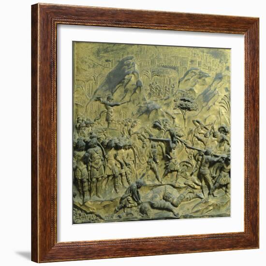 Slaying Goliath, Panel-Lorenzo Ghiberti-Framed Giclee Print