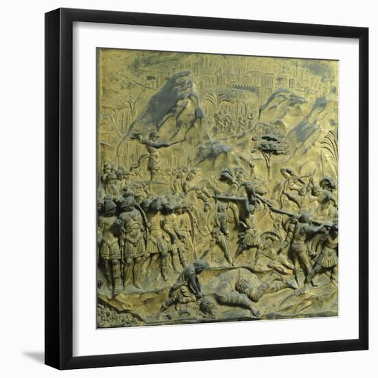 Slaying Goliath, Panel-Lorenzo Ghiberti-Framed Giclee Print