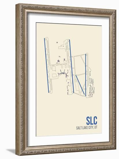 SLC Airport Layout-08 Left-Framed Giclee Print