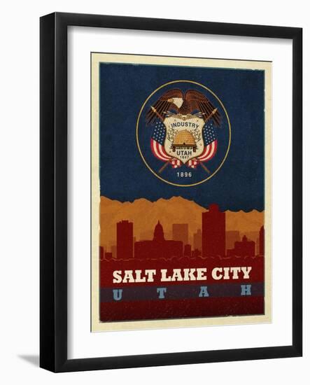 SLC flag-Red Atlas Designs-Framed Giclee Print
