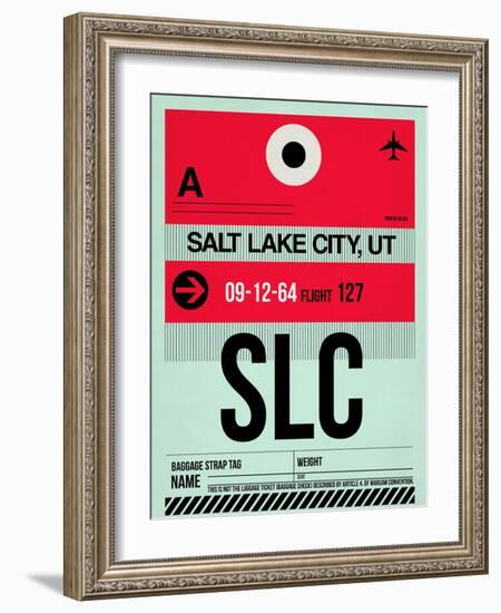 SLC Salt Lake City Luggage Tag I-NaxArt-Framed Art Print