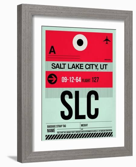 SLC Salt Lake City Luggage Tag I-NaxArt-Framed Art Print