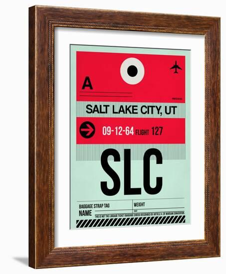 SLC Salt Lake City Luggage Tag I-NaxArt-Framed Art Print