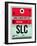 SLC Salt Lake City Luggage Tag I-NaxArt-Framed Art Print