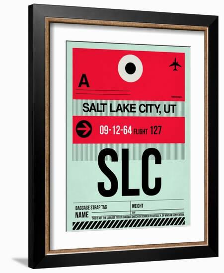 SLC Salt Lake City Luggage Tag I-NaxArt-Framed Art Print