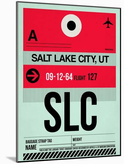 SLC Salt Lake City Luggage Tag I-NaxArt-Mounted Art Print