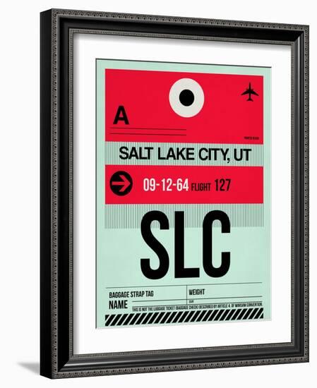 SLC Salt Lake City Luggage Tag I-NaxArt-Framed Art Print