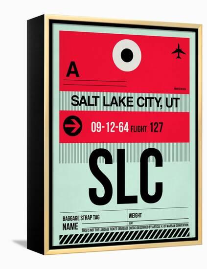 SLC Salt Lake City Luggage Tag I-NaxArt-Framed Stretched Canvas