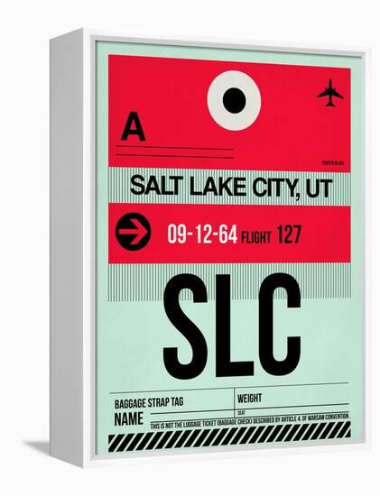 SLC Salt Lake City Luggage Tag I-NaxArt-Framed Stretched Canvas