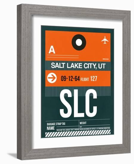 SLC Salt Lake City Luggage Tag II-NaxArt-Framed Art Print