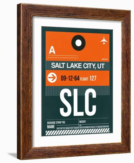 SLC Salt Lake City Luggage Tag II-NaxArt-Framed Art Print