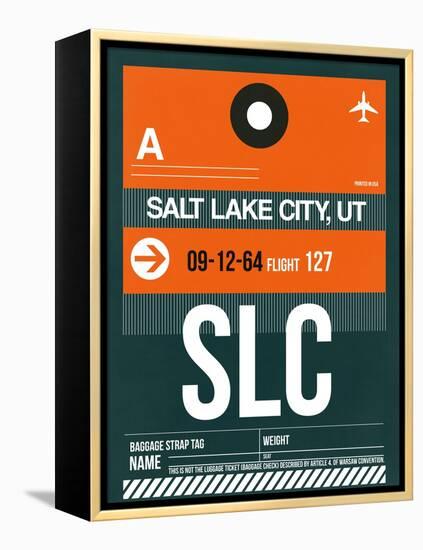 SLC Salt Lake City Luggage Tag II-NaxArt-Framed Stretched Canvas