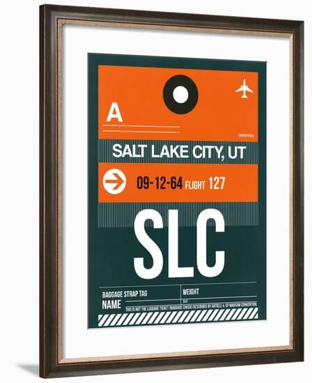 SLC Salt Lake City Luggage Tag II-NaxArt-Framed Art Print