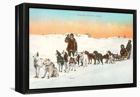 Sled Dog Team-null-Framed Stretched Canvas