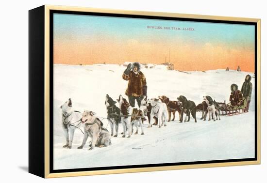 Sled Dog Team-null-Framed Stretched Canvas