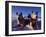 Sled Dogs 'Hiko' and 'Mika', Resting in the Snow with Sled in the Background-Mark Hannaford-Framed Photographic Print