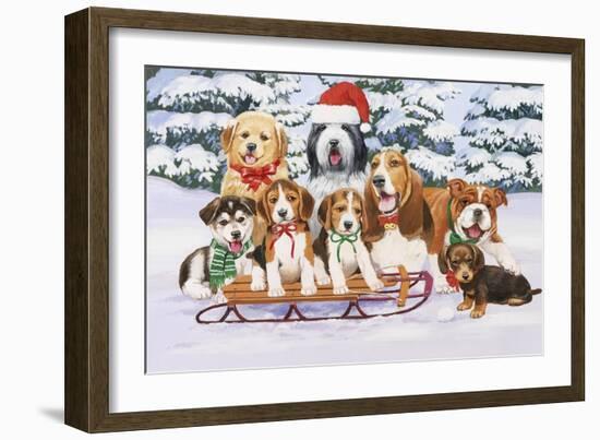 Sled Dogs-William Vanderdasson-Framed Giclee Print