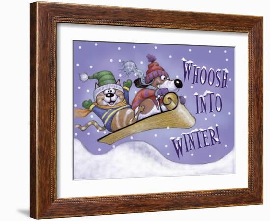 Sled Party-Margaret Wilson-Framed Giclee Print