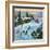 "Sledding by Sunset," December 18, 1948-John Falter-Framed Premium Giclee Print