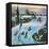 "Sledding by Sunset," December 18, 1948-John Falter-Framed Premier Image Canvas