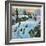 "Sledding by Sunset," December 18, 1948-John Falter-Framed Giclee Print