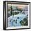 "Sledding by Sunset," December 18, 1948-John Falter-Framed Giclee Print