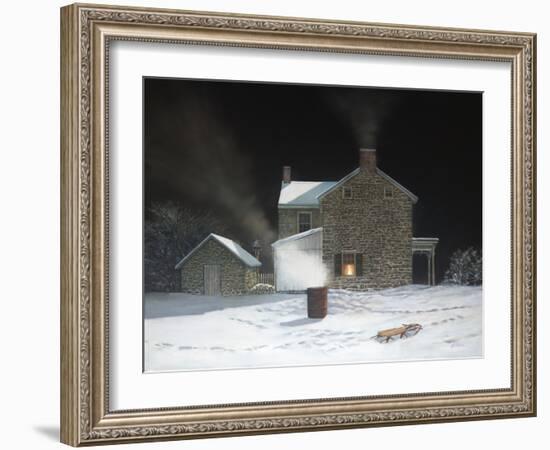 Sledding Party-Jerry Cable-Framed Giclee Print