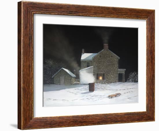 Sledding Party-Jerry Cable-Framed Giclee Print