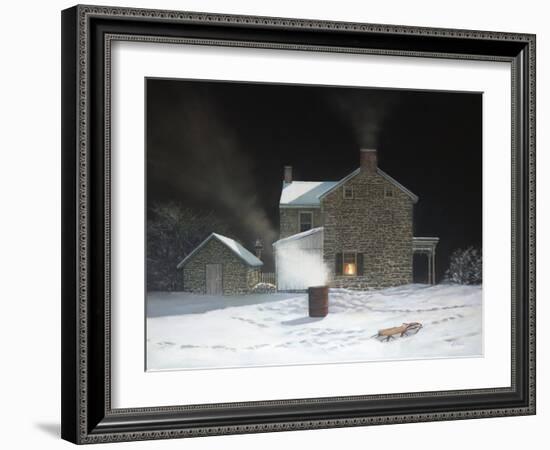 Sledding Party-Jerry Cable-Framed Giclee Print