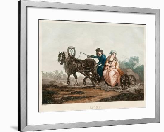 Sledge Driving, 1830-1840S-Michel François Damam-Demartrait-Framed Giclee Print