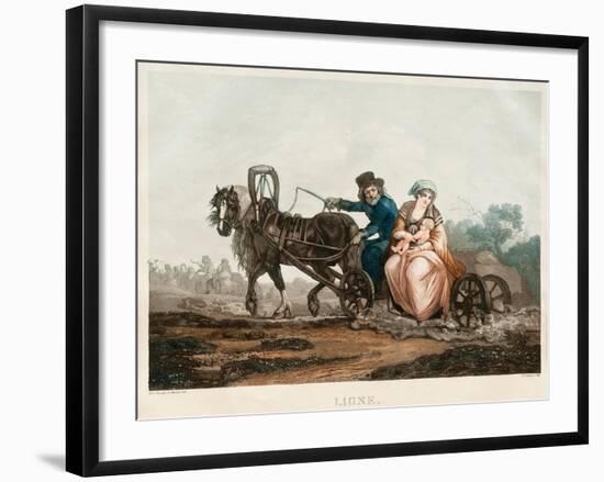 Sledge Driving, 1830-1840S-Michel François Damam-Demartrait-Framed Giclee Print