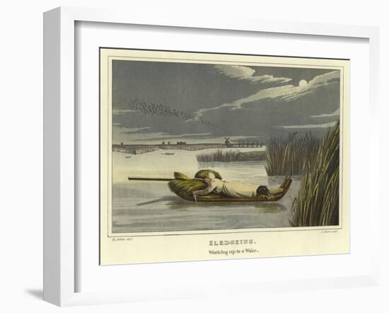Sledgeing-Henry Thomas Alken-Framed Giclee Print