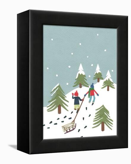 Sledging, 2014-Isobel Barber-Framed Premier Image Canvas