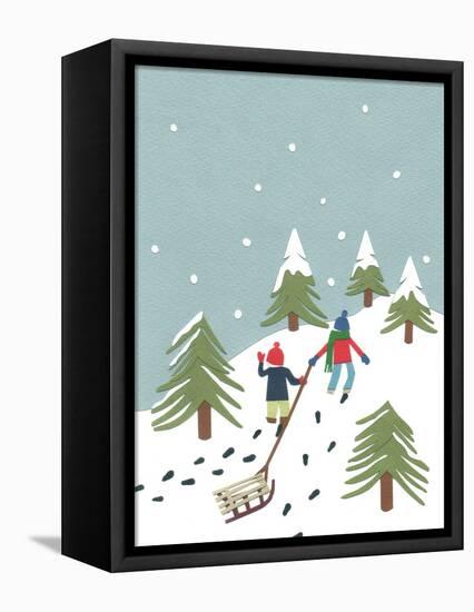 Sledging, 2014-Isobel Barber-Framed Premier Image Canvas