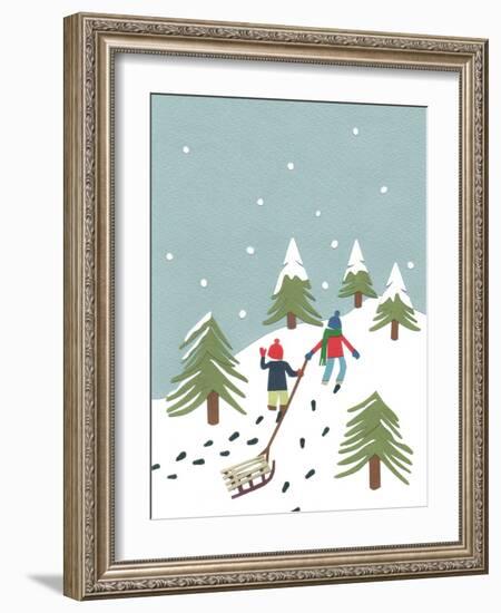 Sledging, 2014-Isobel Barber-Framed Giclee Print