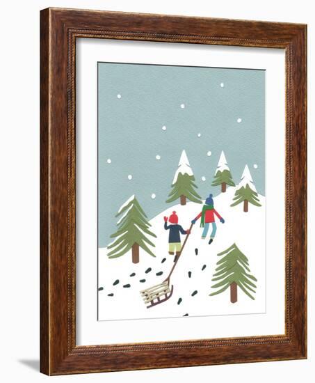 Sledging, 2014-Isobel Barber-Framed Giclee Print