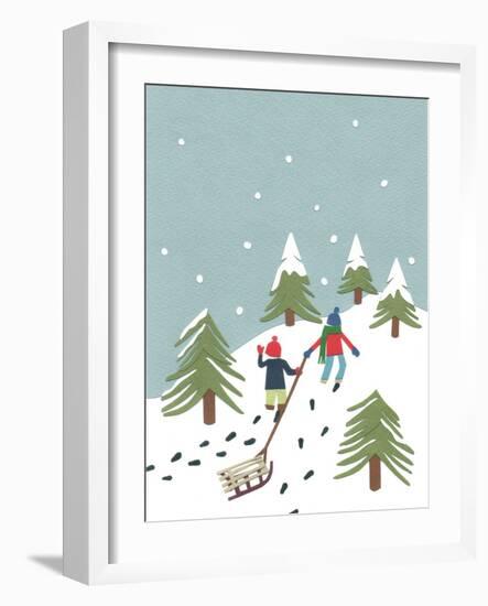 Sledging, 2014-Isobel Barber-Framed Giclee Print