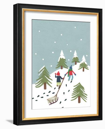 Sledging, 2014-Isobel Barber-Framed Giclee Print