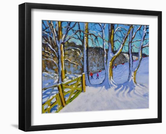 Sledging,Dam Lane,Derbyshire,2017-Andrew Macara-Framed Giclee Print