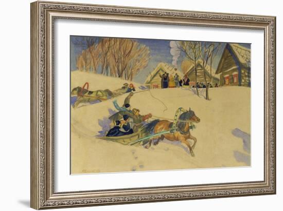 Sledging During Carnival, 1920-Camille Pissarro-Framed Giclee Print