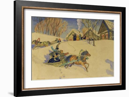 Sledging During Carnival, 1920-Camille Pissarro-Framed Giclee Print